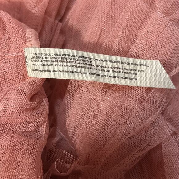 Free People Intimately Return Of The Ruffle Maxi Sheer Skirt Size M Rose Tiered - Picture 11 of 14